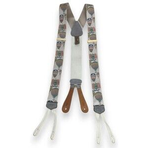 Vintage Trafalgar Suspenders Limited Edition Silk Hot Air Balloon Rare Braces